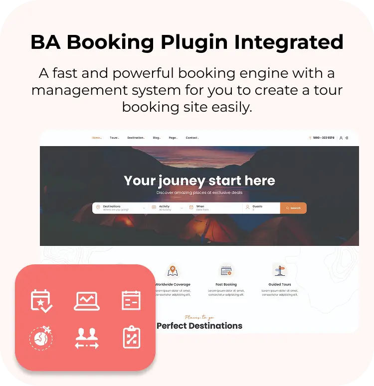 Travel website feature